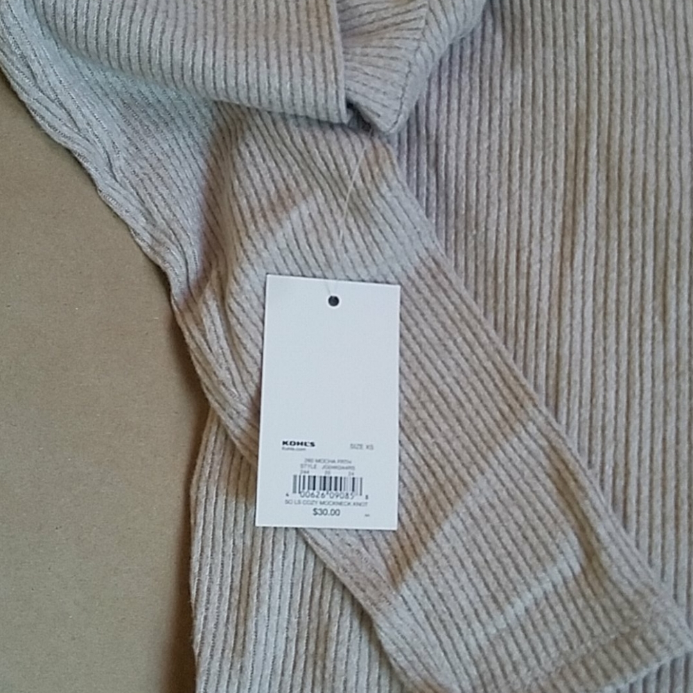 Juniors' SO long sleeve mockneck knot front top - Picture 3 of 4